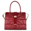 WS Rebekah Metallic Snake-Embossed Applique Leather Satchel